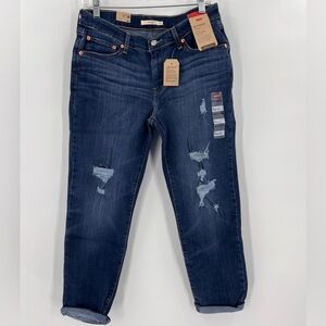Levi’s boyfriend mid rise jeans hyper soft taper leg 28x27 new